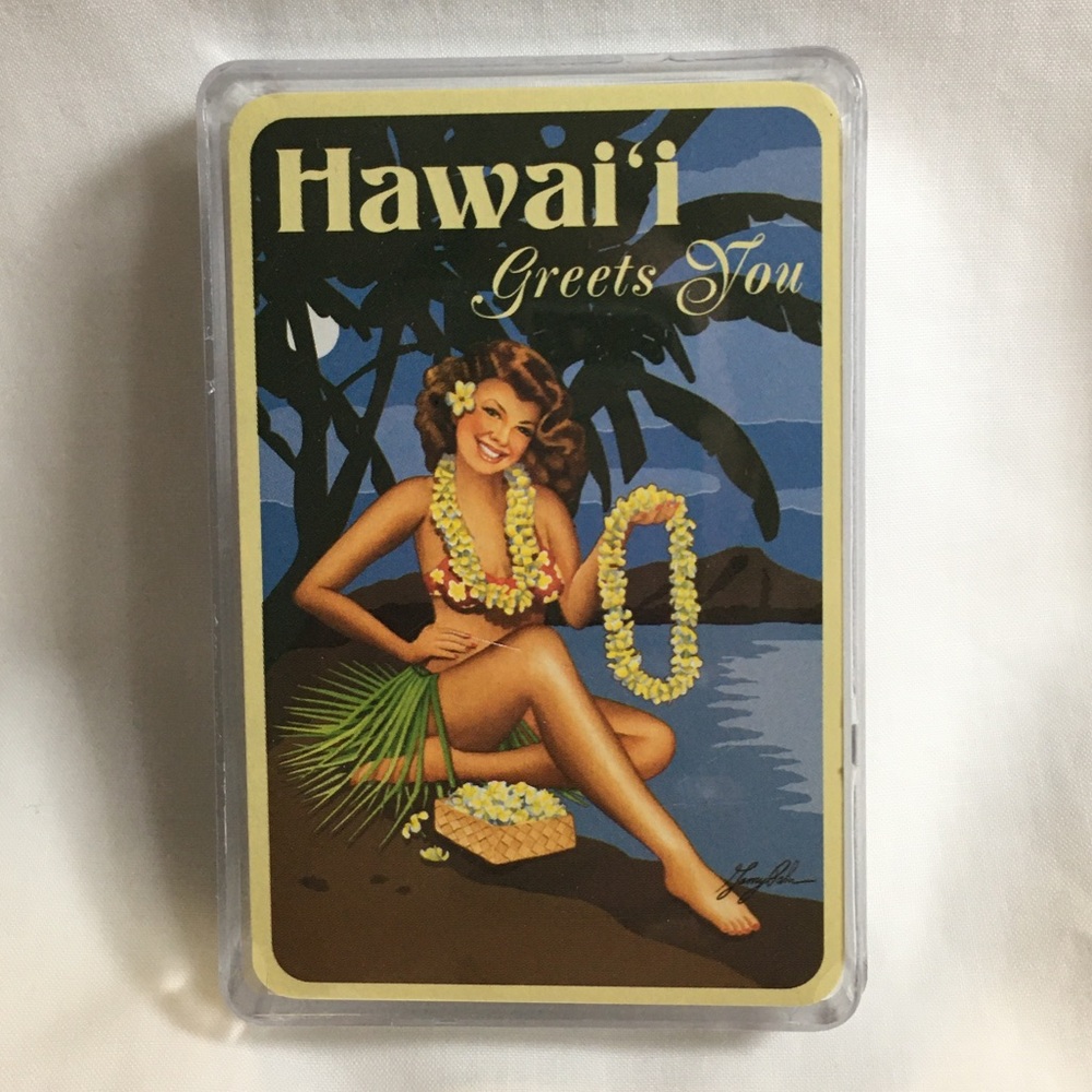 Hawaiian souvenir playing cards